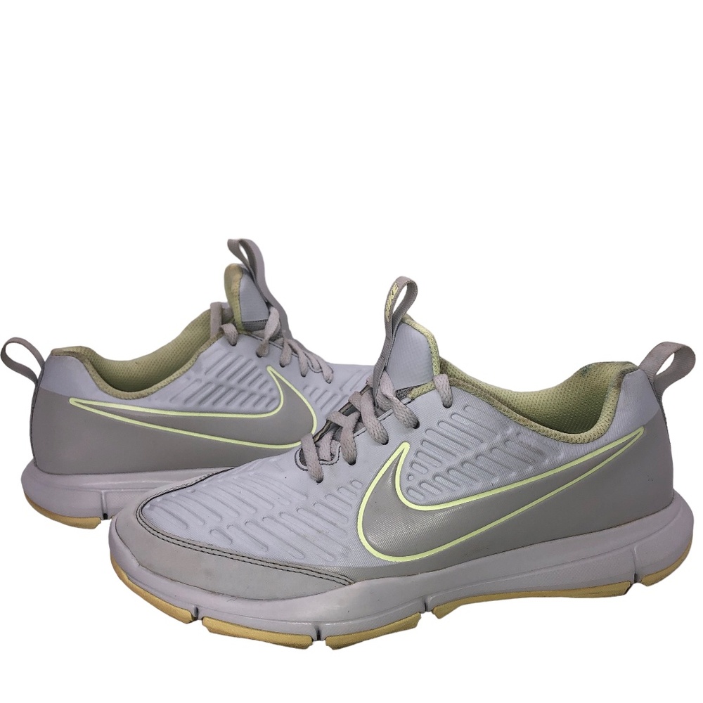 NIKE GOLF Golf Sneaker Pure Platinum/Volt AA1846-001 Size 8 USED